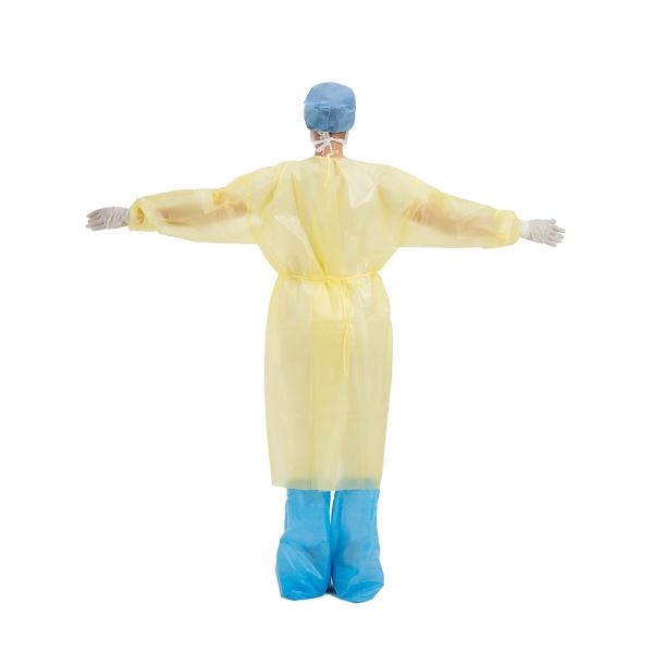 120x140cm Sterile Disposable Gowns , long ties Hospital Isolation Gown