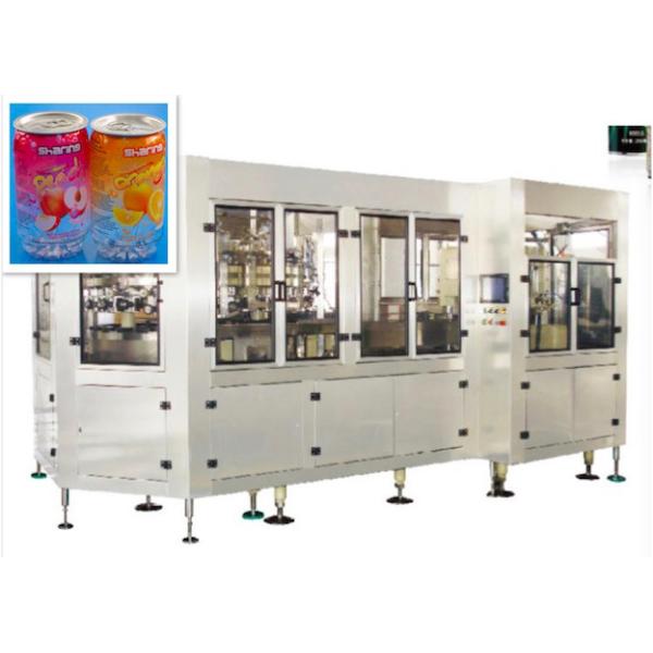 PLC Control Automatic Canning Machine , Aluminum Can Filling Machine For CSD