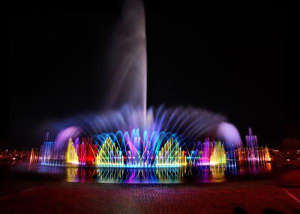 Mexico Musical Dancing Dry Deck Fountain With Modern DMX 512 System LED Lights