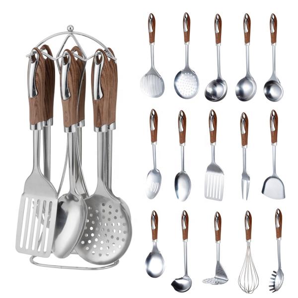 Stainless Steel Cooking Serving Set Slotted Turner Spoon for Kitchen Cooking Utensils