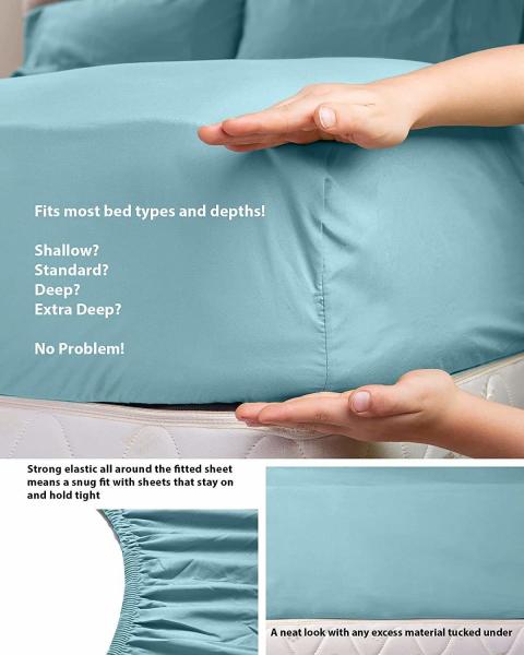 Crie um quarto aconchegante com suave algodão egípcio 1800tc casa 6 pcs cama de cores sólidas