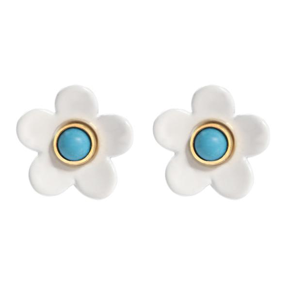 OEM ODM Flower Enamel Earrings 5g/Pair Colorful For Women