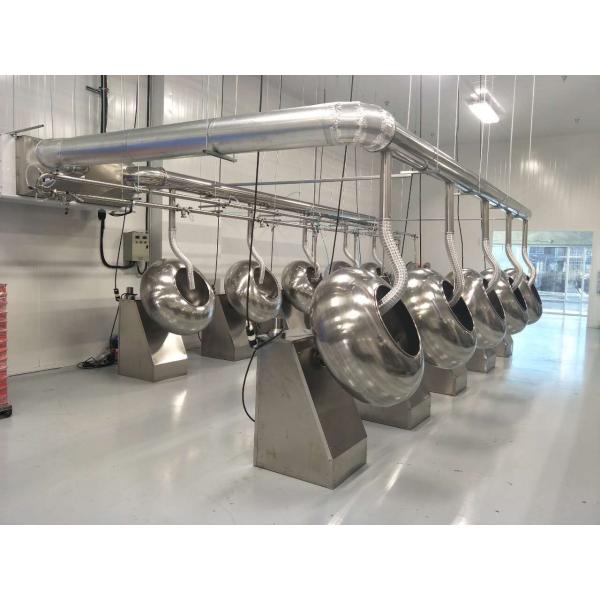 220V 380V Chocolate Panning Machine 32 rev per Minute Polishing Equipment
