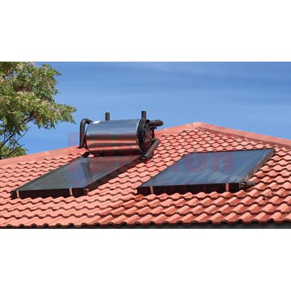 Blue Titanium Flat Plate Solar Water Heater , Flat Plate Solar Collector