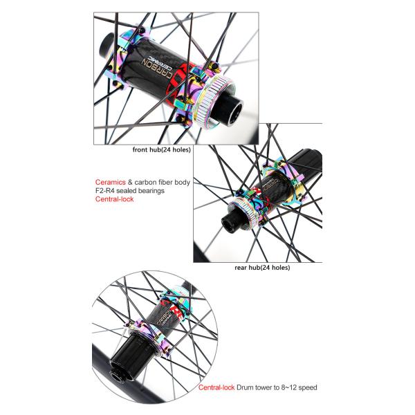 Волокно Wheelset углерода x 25C легковеса 700 с керамическим эпицентром деятельности