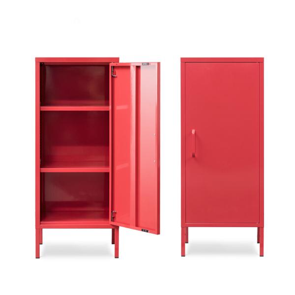 Home Furniture Single Door Metal Steel Storage Cabinet for Living Room Bedroom