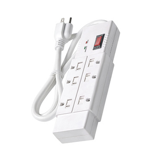 6 outlet Power Strip and Extension Socket With 15A Circuit Breaker Surger Protector Reset Switch