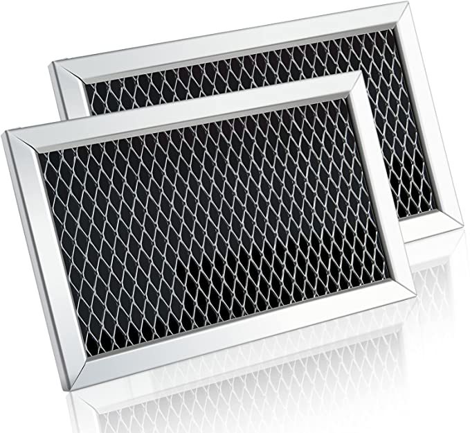 3-7/8 X 6-1/8 X 3/8 Inch Microwave Charcoal Filter with Aluminium Mesh and