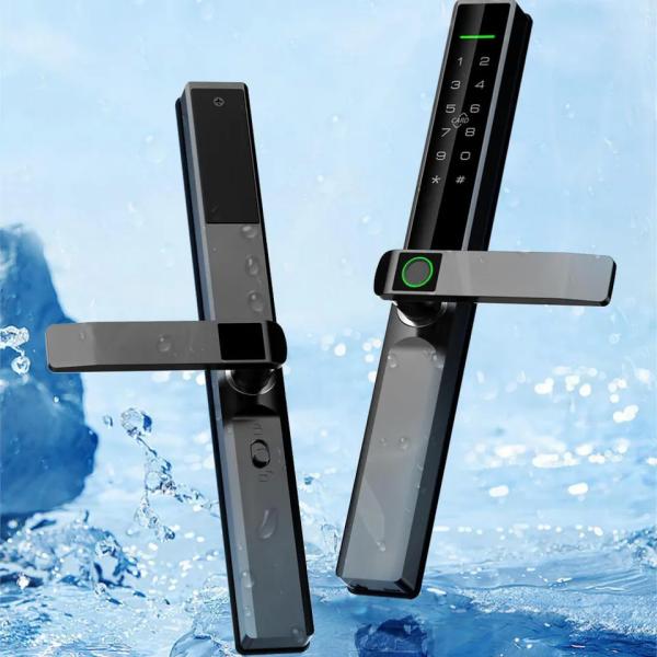 Digital Office Smart Sliding Door Lock Thermal Break Aluminum Alloy Handle Lock