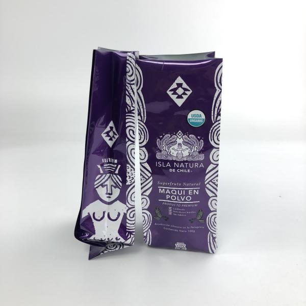 Sacos de empacotamento do reforço lateral lustroso do filme 250g 1kg 16oz VMPET