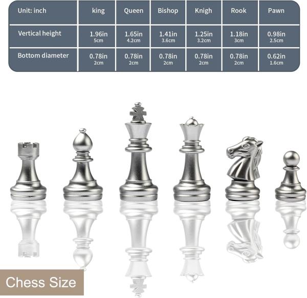 Premium Portable Magnetic Induction Chess  Armory Chess Set Lightweight