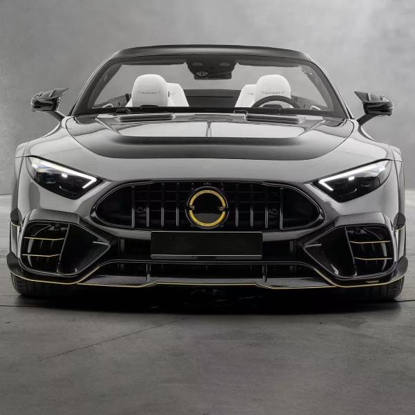 for Mercedes SL63 Carbon Fiber Body Kit SL63 Upgraded MSY style carbon fiber front lip diffuser Spoiler widebody kit