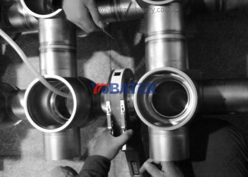 Closed orbital heads for stainless steel pipe to pipe butt joint welding equipment
