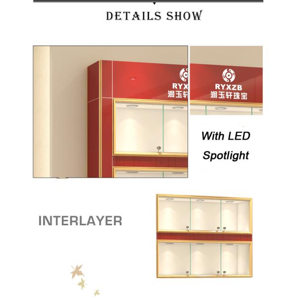 Elegant Decorations Jewelry Store Showcases Kiosk For Jewelry 1000*350*1800mm