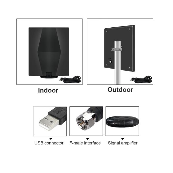 Телевизионные каналы антенны ТВ усилителя VHF UHF ТВ антенн крытые на открытом воздухе 4K 8K панели высокой эффективности HD воздушные бесплатно