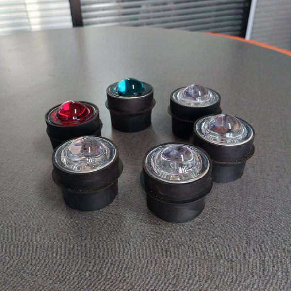 50mm Reflective Road Stud Cat Eye Marker with Durable Rubber Cover for Long Lasting Traffic Safety Applications