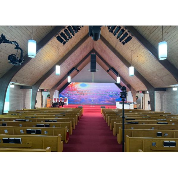 High Resolution Church Stage Backdrop LED Screen Video Wall Panel for Church