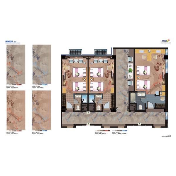 Chinese Style Classical Wilton Cut Pile Carpet For Hotel Room And Hallway