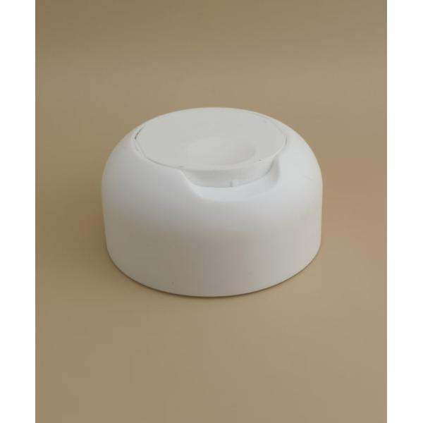 White Plastic Smooth Matte Press-Down Cap for Shampoo Bottles
