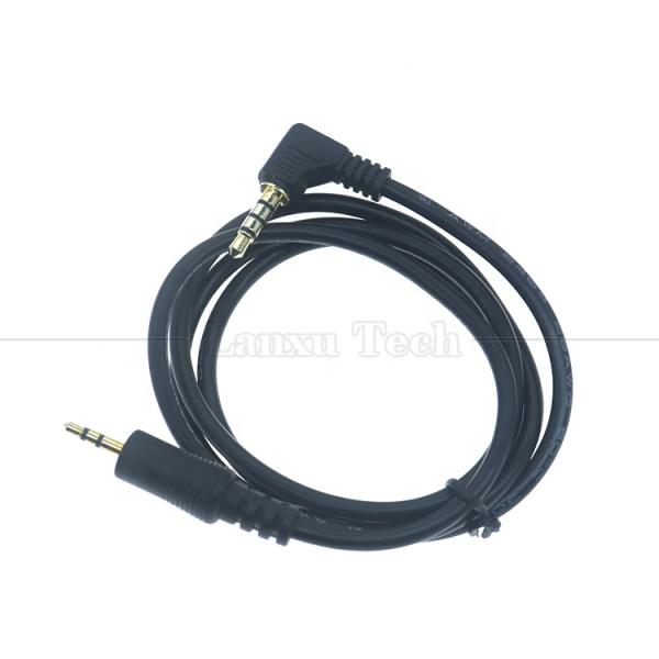 2.5mm 3 polos Jack a 90 grados ángulo derecho 4 polos 3.5mm TRRS Jack cable de audio estéreo para TV Radio
