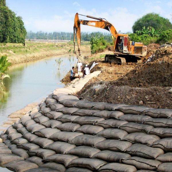 Premium Environmental Geotextile Geobag PP Pet Non Woven Geotextile Woven Fabric White Color Geotextile Geobag
