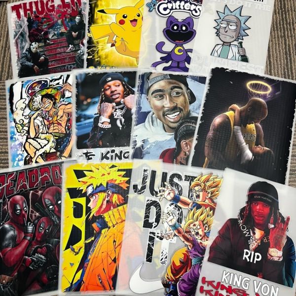 Wholesale Custom Plastisol DTF Heat Transfers – Ready-to-Press Iron-On Logo Stickers For T-Shirts & Apparel Branding