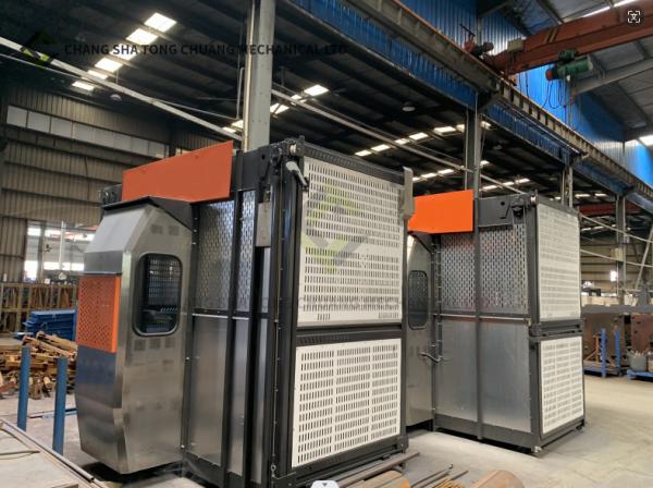 Double Cage High Speed 200/200Z Construction Hoist Building Buck Hoist 1t 2t From China Manufacturer  (NEW)