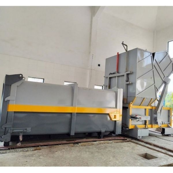 Horizontal  200-500T Smart Bin Auger Marine Solid Hydraulic  Refuse Trash Waste Garbage Compactor