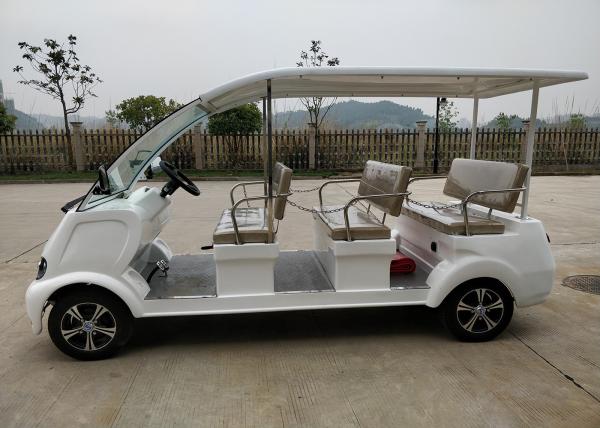 Small Turning Radius 4 Wheels Electric Tourist Vehicles With 8 Seats