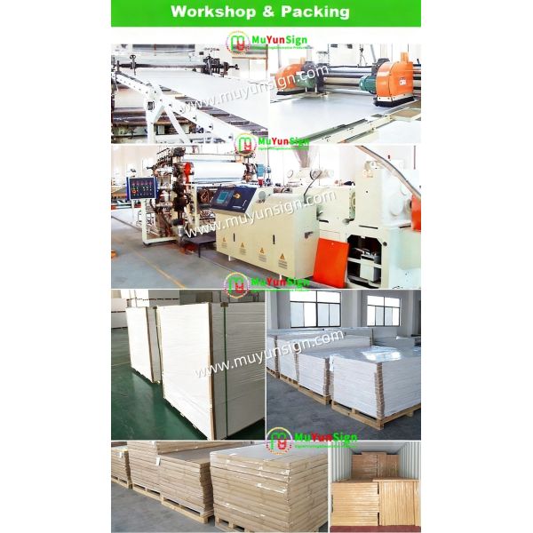 Printable PVC Foam Sheet UV Ink Printability Glossy Large Scale