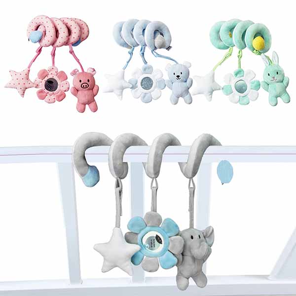 Newborn 20cm спиральная игрушка Pram с трещоткой и BB пискливыми
