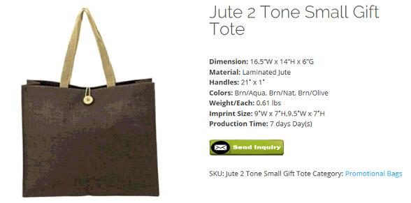 Gussetted Colored PP Tote, Jute 2 Tone Small, Gift Tote Matt Laminated Shopper, Tote NW Shopping