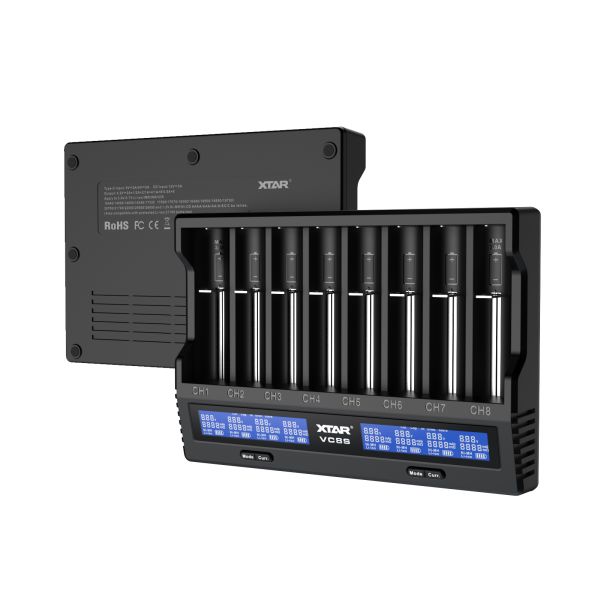 VC8S Li Ion Battery Chargers 3A Universal Battery Charger With LCD Display