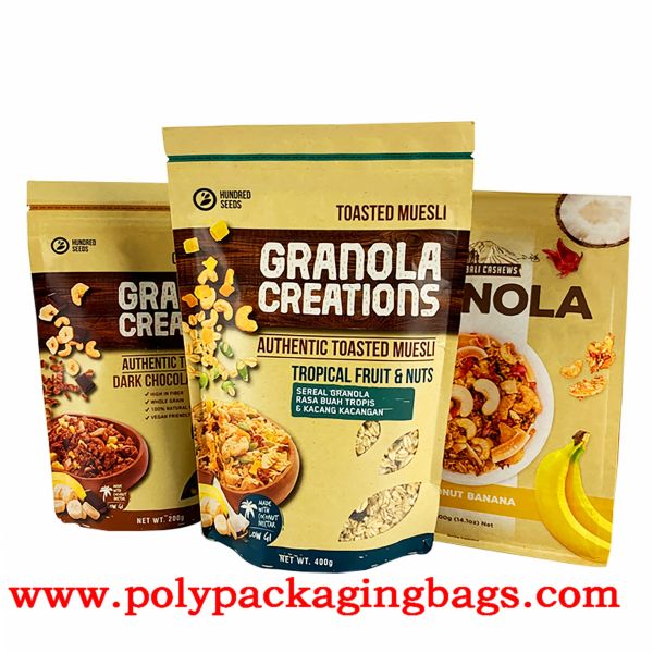 Laminated Snack Packing Biodegradable Stand Up Pouches