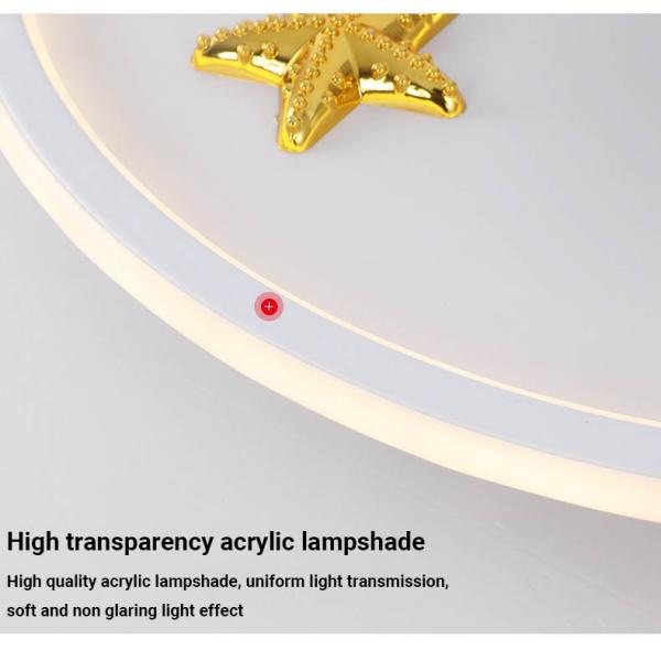 Blade Size LED Fan Ultra-Thin AC220V Fan Light for Bedroom Study and Children's Room