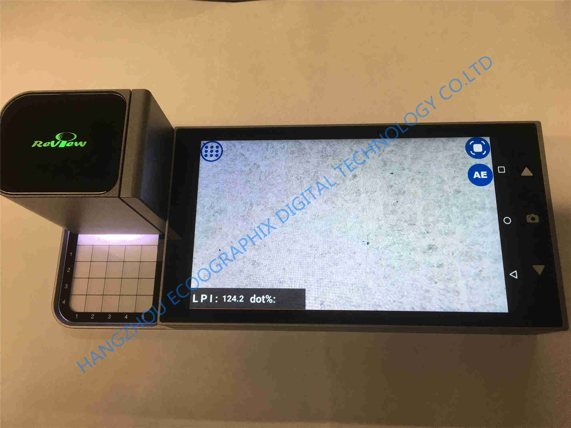 CTP Printing Plate Densitometer with 720p HD LCD Touchable Screen Android OS and Real-Time HD Micro Image Dots Analysis
