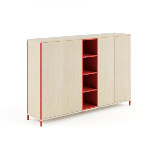 Multi Functional Executive Desk Hutch , Multiple Drawer Office Filing Cabinet