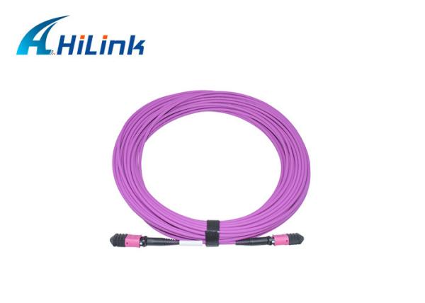 Multimode Fiber Optic WDM MPO To MPO Female 12 Fibers OM4 50/125 Type B LSZH