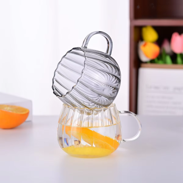 Heat Resistant High Borosilicate Glass Coffee Tea Juice Cup For Coffee Tea Daily Drinking