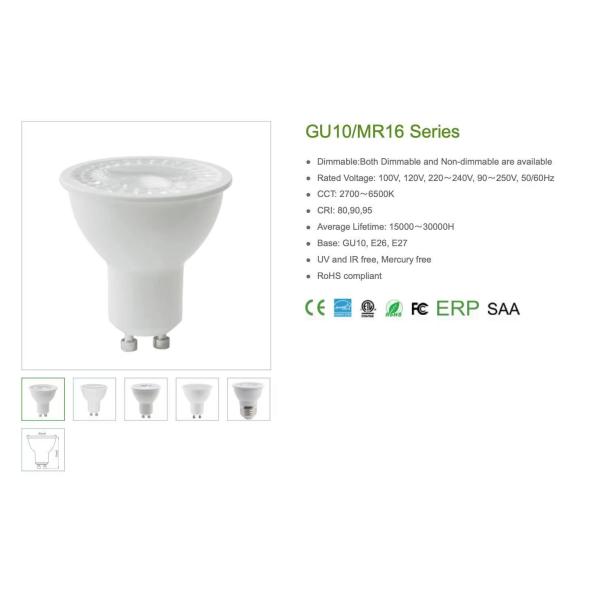 Dimmable and Non Dimmable GU10 LED Spotlight 9W 7W 5W 4W 36/45/60/120D Energy-Saving