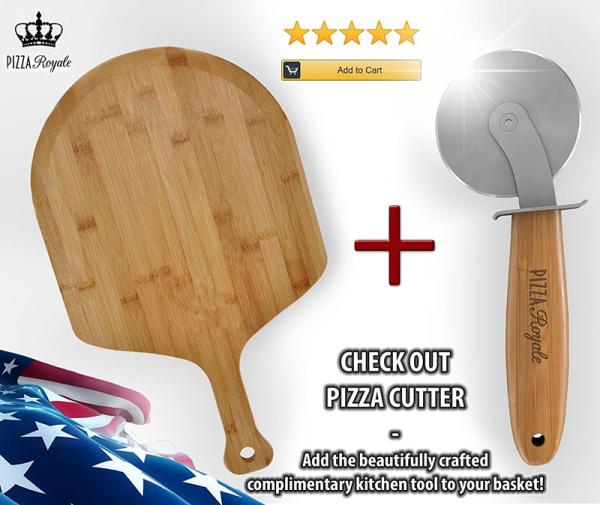Organic Bamboo Wood Pizza Paddle Board Unbreakable For Home & Restaurant & Pub