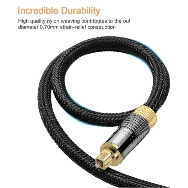 Пластиковый волокнистый кабель Toslink To Toslink Аудио оптический волокно Золотопокрытые металлические соединители кабель