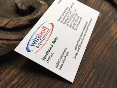 Eco Friendly Premium Business Cards 89*51mm With Varnishing Raised Ink