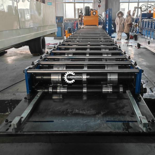 0.3-0.8mm Steel Profile Standing Seam Roll Forming Machine With Embossing