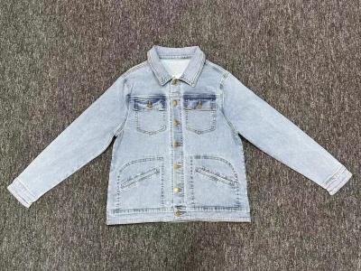 Trend Denim Jeans Jacket Blue Casual Denim Blouse Slim Fit Jeans Jacket 57