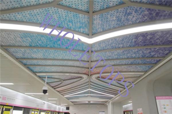Fire Resistance 1.5MM-8.0MM Perforated Aluminum Ceiling Panels PVDF Coated