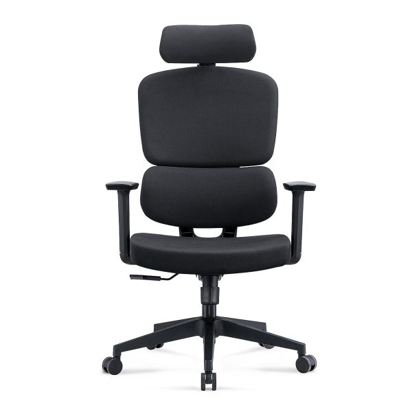 PP Fiber Frame Gaming Mesh Racing Office Chair All Black Cool Design For Big Person