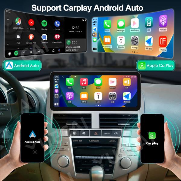 12.3インチのAndroidカーヘッドユニットとカープレイ