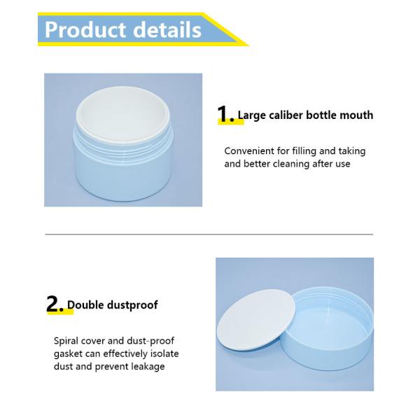 50g/100g/150g/200g Customized Color and Customized Logo Double Layer Skin care packaging Cream Jar UKC52