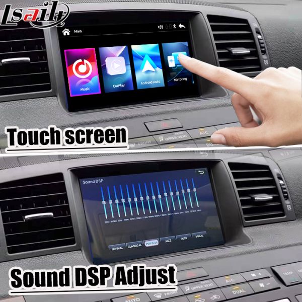 Lsailt 8 Inches CarPlay Screen for Nissan Fuga (Y50)Infiniti 350GT 2005-2008 Android Auto, Mirroring, HD Touch DisPlay